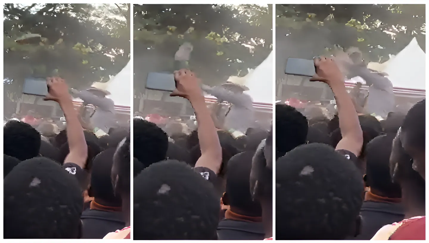 Shoe hurled from crowd hits Kenya's president while addressing rally